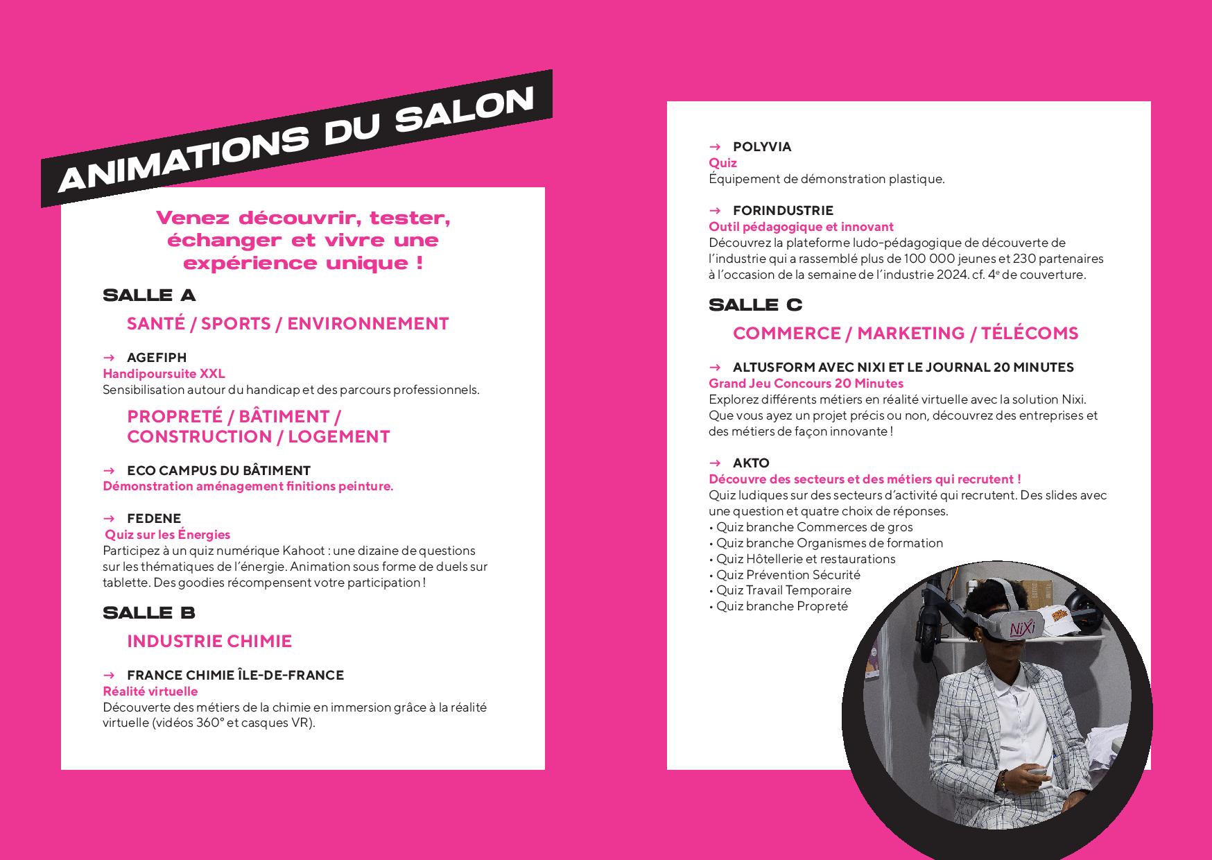 Les animations du salon